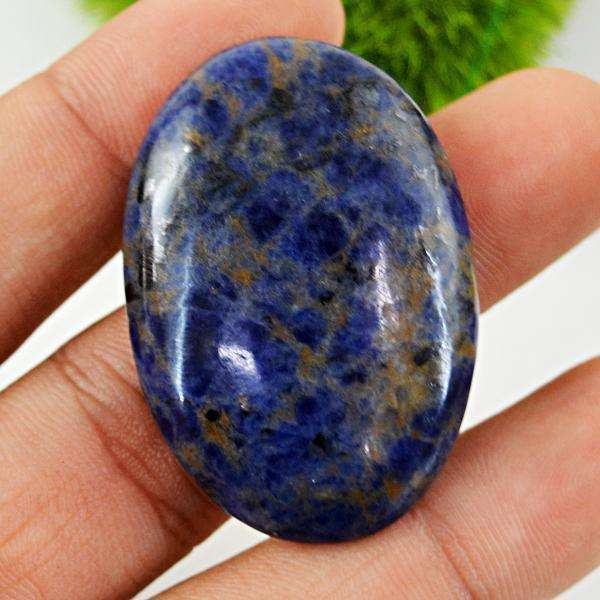 gemsmore:Natural Amazing Blue Sodalite Oval Shape Untreated Loose Gemstone