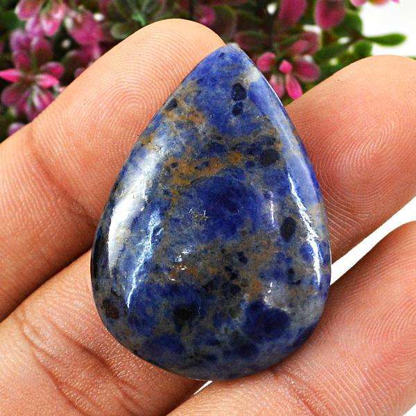 gemsmore:Natural Amazing Blue Sodalite Pear Shape Untreated Loose Gemstone