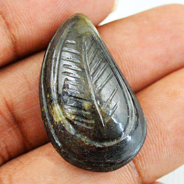 gemsmore:Natural Amazing Carved Labradorite Untreated Loose Gemstone