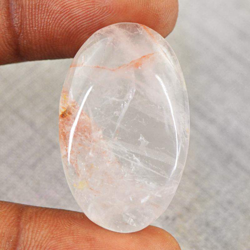 gemsmore:Natural Amazing Cherry Quartz Oval Shape Gemstone