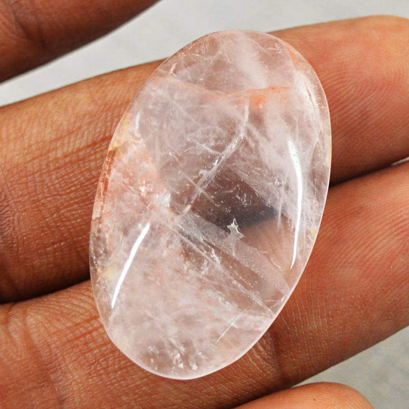 gemsmore:Natural Amazing Cherry Quartz Oval Shape Gemstone