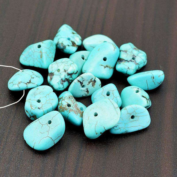 gemsmore:Natural Amazing Drilled Turquoise Beads Lot