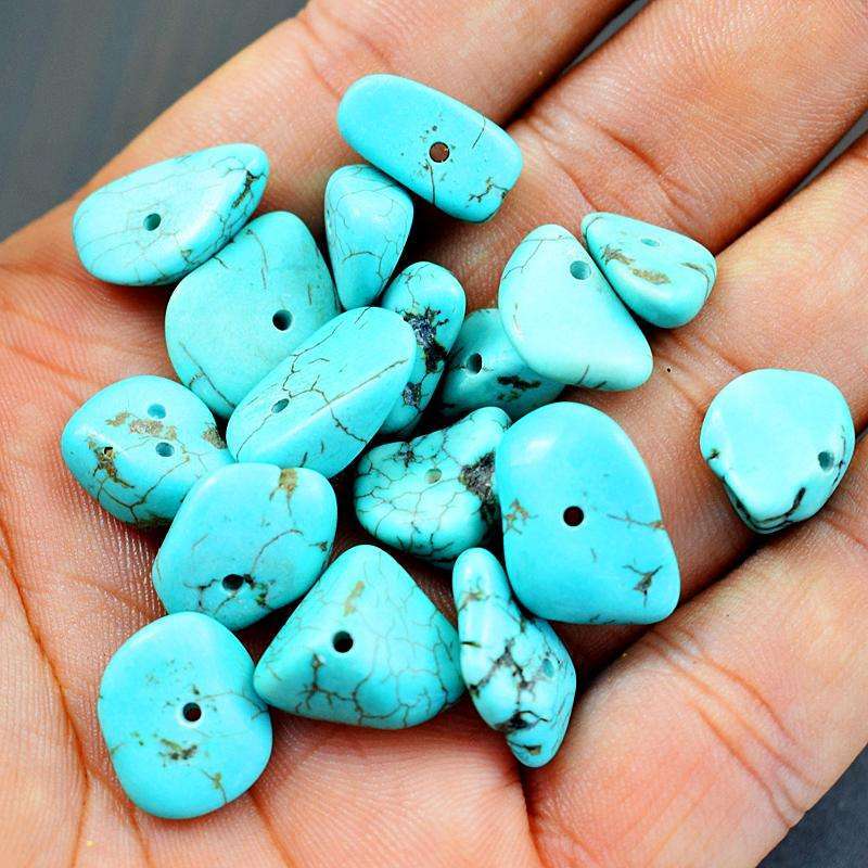 gemsmore:Natural Amazing Drilled Turquoise Beads Lot