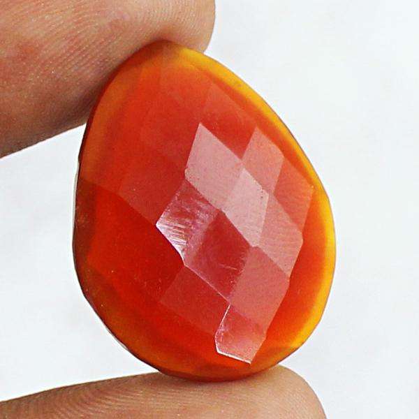 gemsmore:Natural Amazing Faceted Orange Carnelian Loose Gemstone