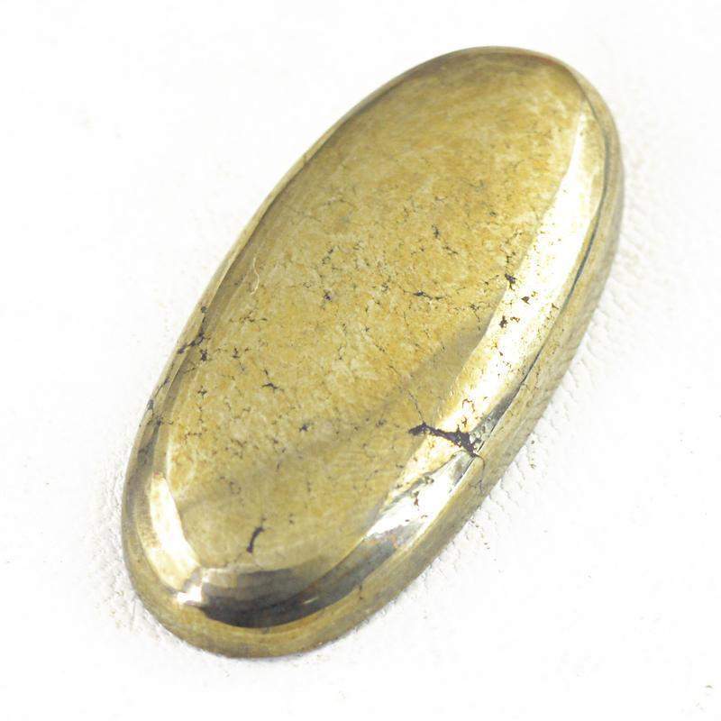gemsmore:Natural Amazing Golden Hematite Oval Shape Gemstone