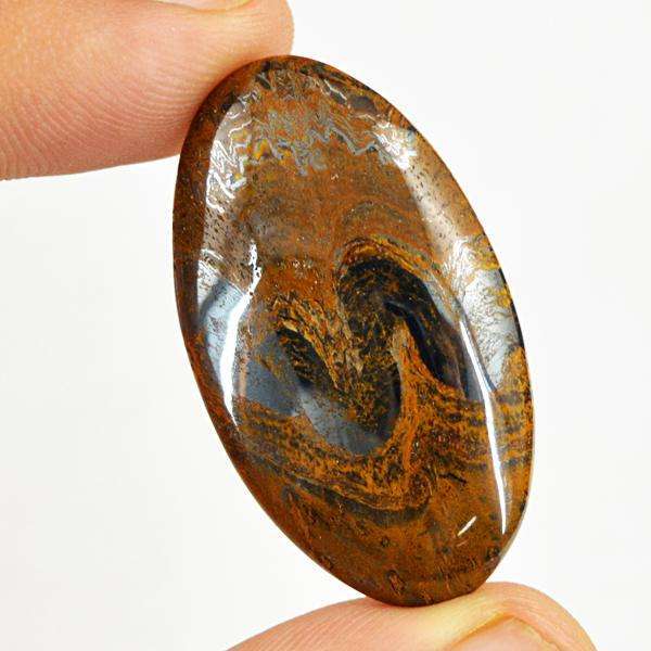 gemsmore:Natural Amazing Golden Tiger Eye Oval Shape Loose Gemstone