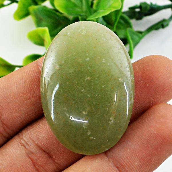 gemsmore:Natural Amazing Green Aventurine Oval Shape Untreated Loose Gemstone