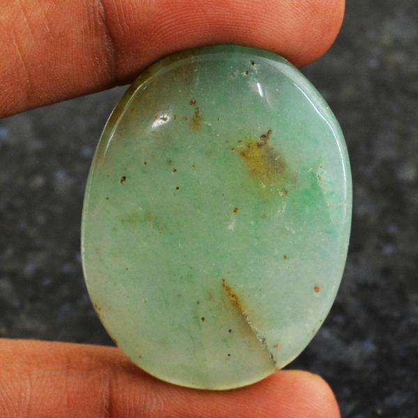 gemsmore:Natural Amazing Green Aventurine Oval Shape Untreated Loose Gemstone