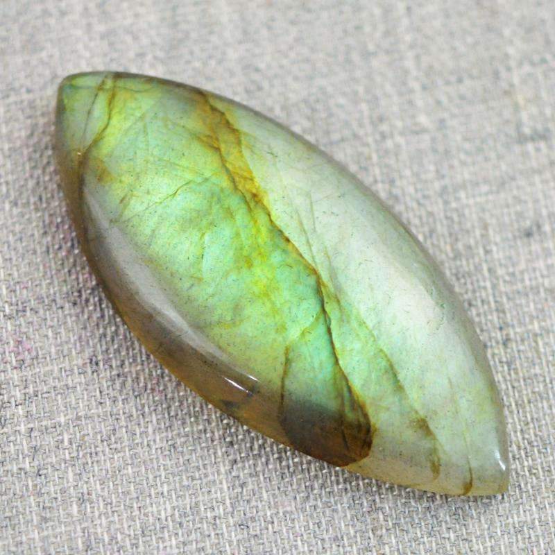 gemsmore:Natural Amazing Green Flash Labradorite Loose Gemstone