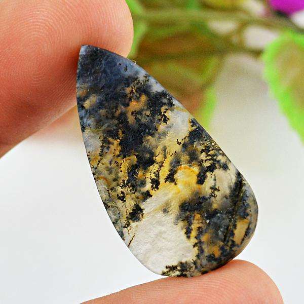 gemsmore:Natural Amazing Green Moss Agate Druzy Untreated Loose Gemstone