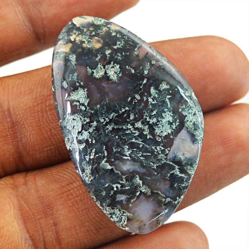 gemsmore:Natural Amazing Green Moss Agate Loose Gemstone