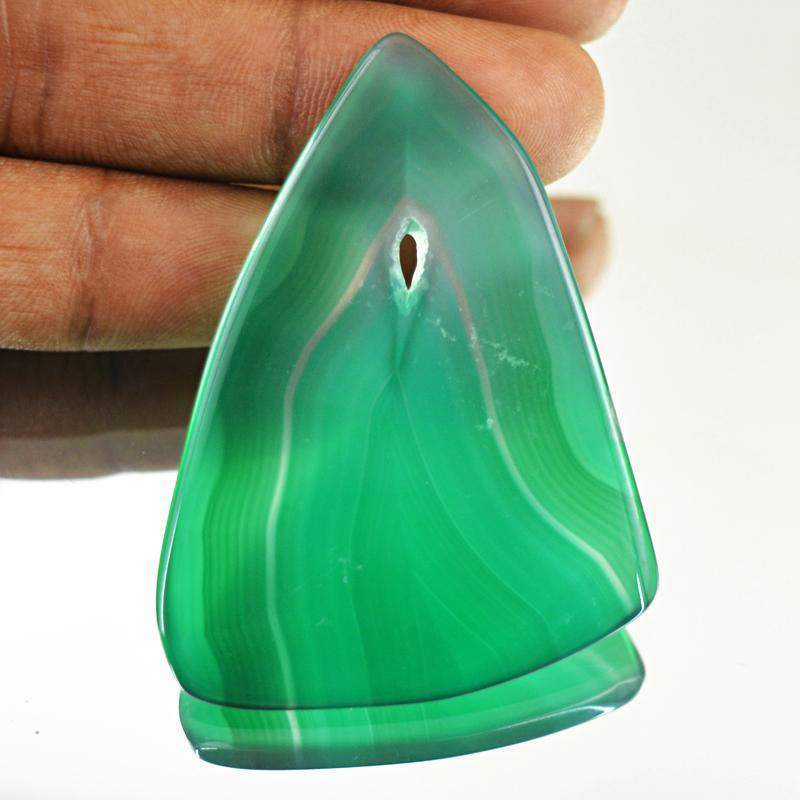 gemsmore:Natural Amazing Green Onyx Untreated Loose Gemstone