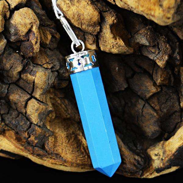 gemsmore:Natural Amazing Howlite Healing Point Pendant