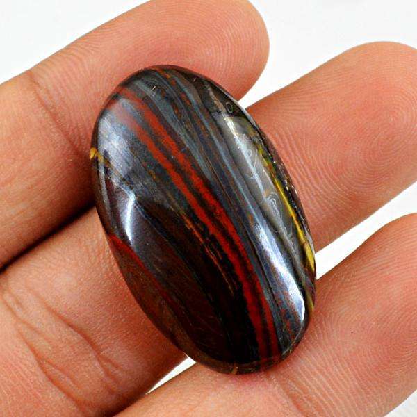 gemsmore:Natural Amazing Iron Tiger Eye Oval Shape Loose Gemstone