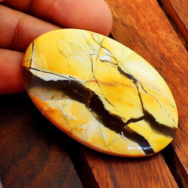 gemsmore:Natural Amazing Mookaite Oval Shape Untreated Loose Gemstone