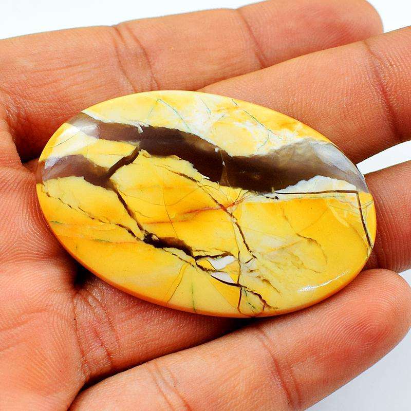 gemsmore:Natural Amazing Mookaite Oval Shape Untreated Loose Gemstone