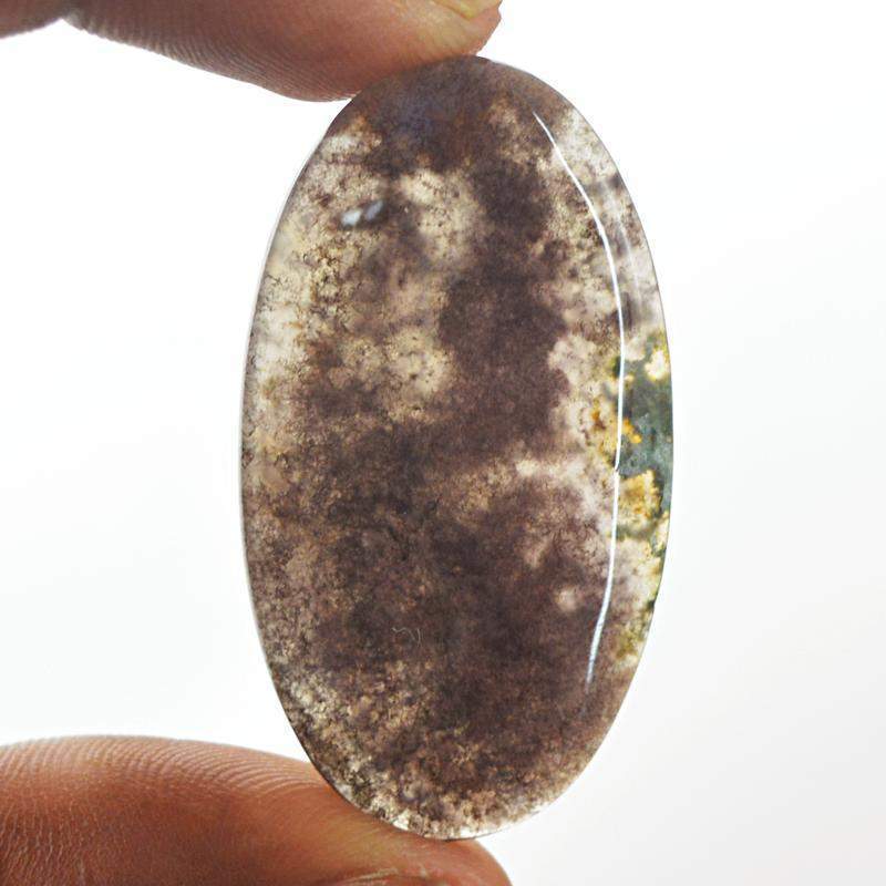 gemsmore:Natural Amazing Moss Agate Oval Shape Gemstone