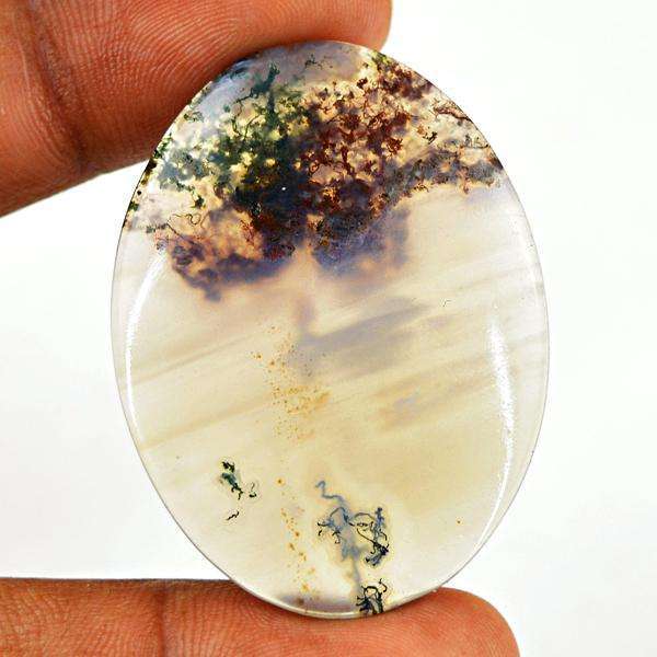 gemsmore:Natural Amazing Moss Agate Untreated Loose Gemstone