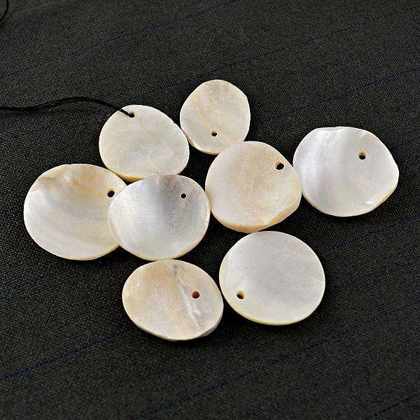 gemsmore:Natural Amazing Mother Pearl Untreated Drilled Gems Lot