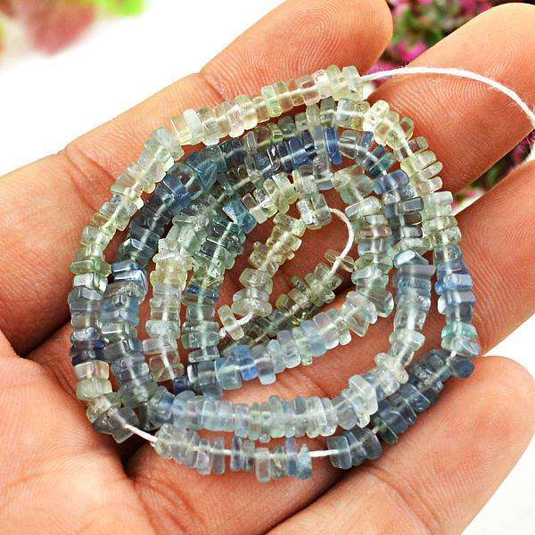 gemsmore:Natural Amazing Multicolor Fluorite Drilled Beads Strand