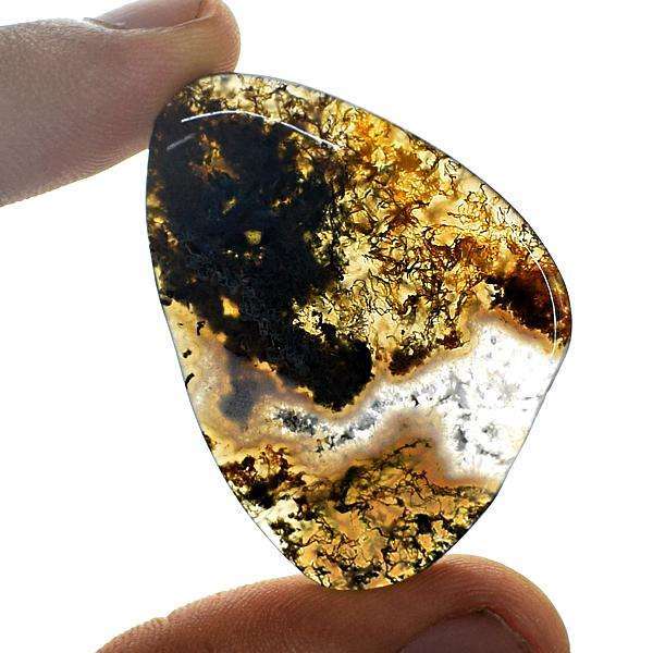 gemsmore:Natural Amazing Multicolor Moss Agate Untreated Loose Gemstone