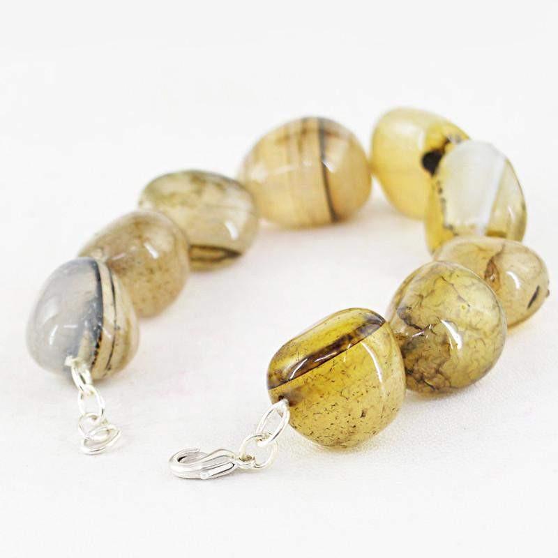 gemsmore:Natural Amazing Onyx Bracelet Unheated Beads