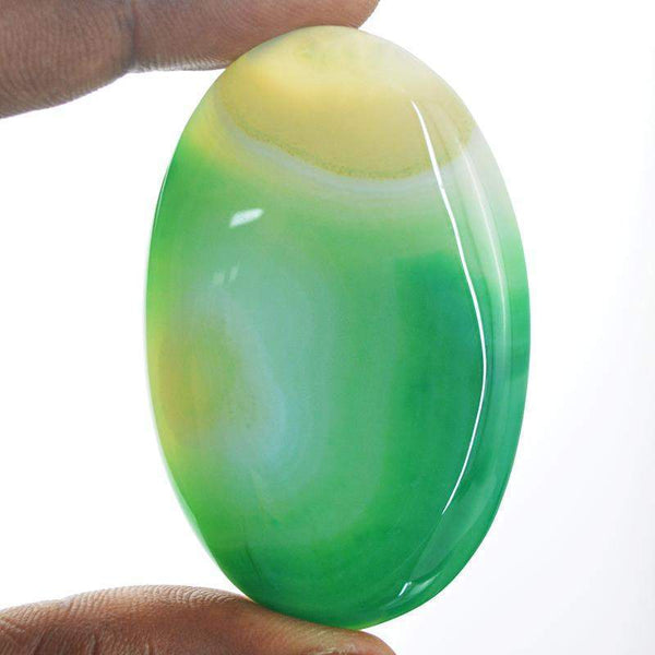 gemsmore:Natural Amazing Onyx Oval Shape Gemstone