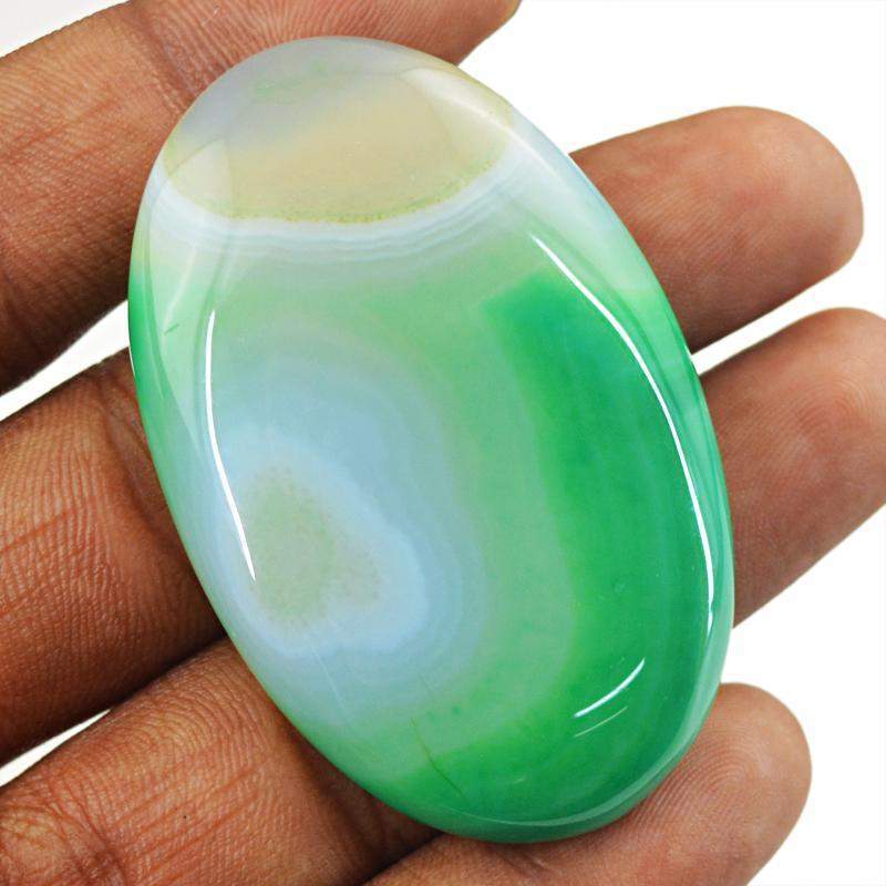 gemsmore:Natural Amazing Onyx Oval Shape Gemstone