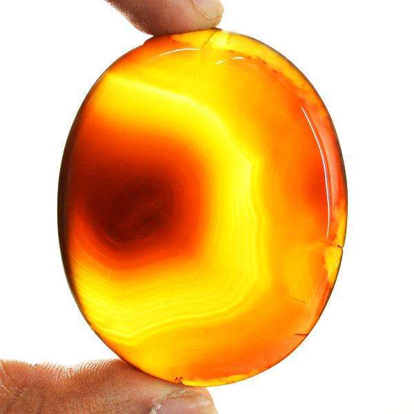 gemsmore:Natural Amazing Onyx Oval Shape Untreated Loose Gemstone