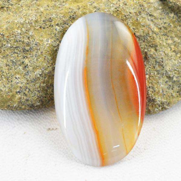 gemsmore:Natural Amazing Onyx Oval Shape Untreated Loose Gemstone