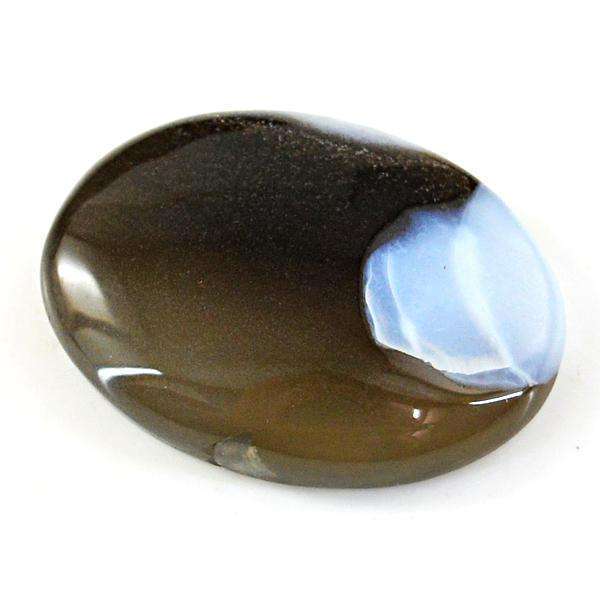 gemsmore:Natural Amazing Onyx Oval Shape Untreated Loose Gemstone