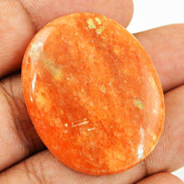 gemsmore:Natural Amazing Orange Aventurine Oval Shape Untreated Loose Gemstone