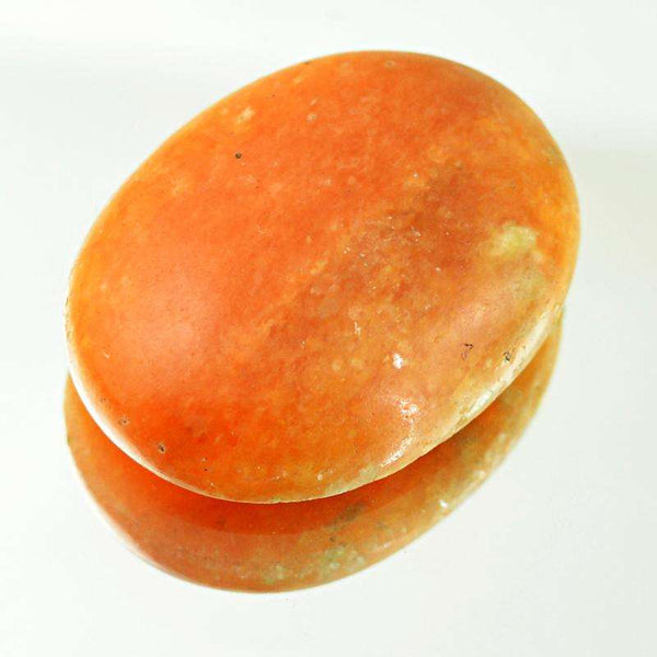 gemsmore:Natural Amazing Orange Aventurine Oval Shape Untreated Loose Gemstone