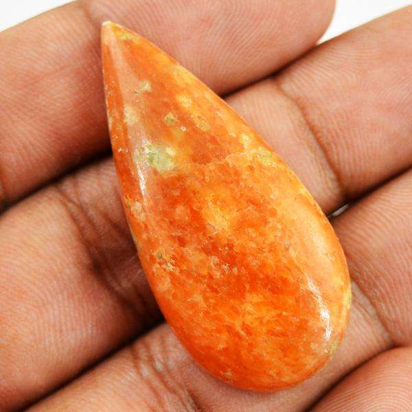 gemsmore:Natural Amazing Orange Aventurine Pear Shape Loose Gemstone