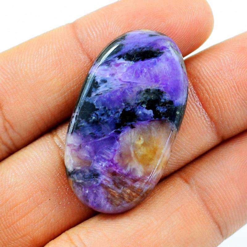 gemsmore:Natural Amazing Oval Shape Charoite Untreated Loose Gemstone