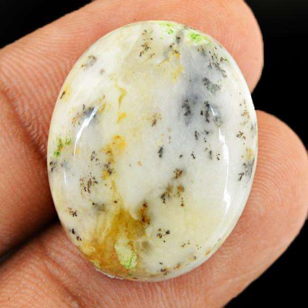 gemsmore:Natural Amazing Oval Shape Dendrite Opal Untreated Loose Gemstone
