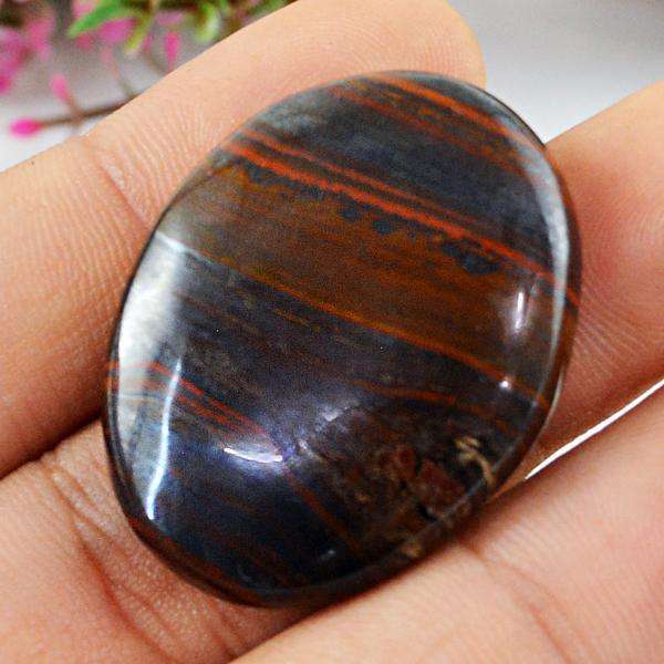 gemsmore:Natural Amazing Oval Shape Iron Tiger Eye Loose Gemstone