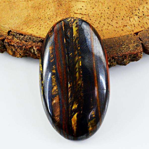 gemsmore:Natural Amazing Oval Shape Iron Tiger Eye Untreated Loose Gemstone