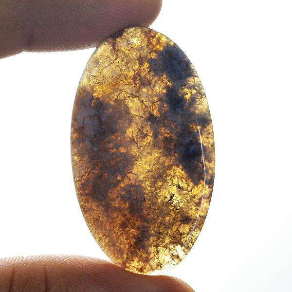 gemsmore:Natural Amazing Oval Shape Multicolor Moss Agate Loose Gemstone