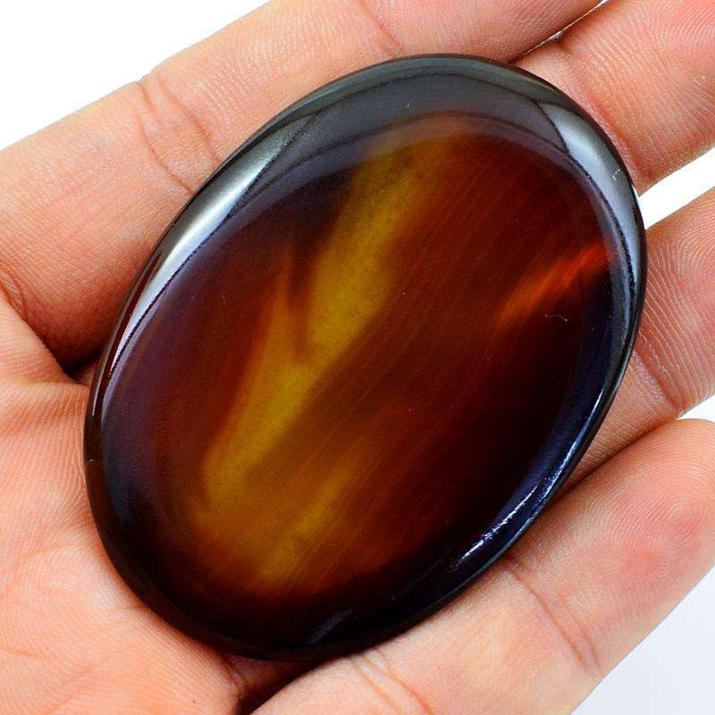 gemsmore:Natural Amazing Oval Shape Onyx Untreated Loose Gemstone