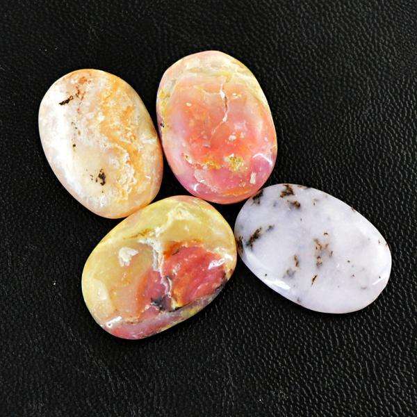 gemsmore:Natural Amazing Oval Shape Pink Australian Opal Untreated Loose Gemstone Lot