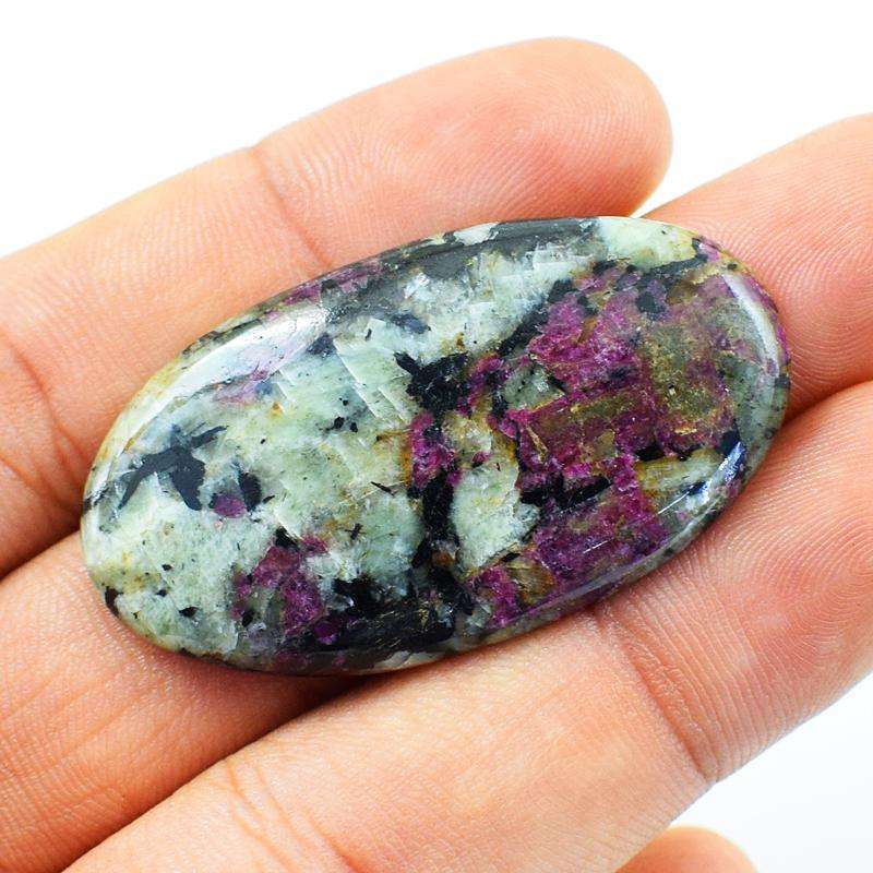 gemsmore:Natural Amazing Oval Shape Ruby Ziosite Loose Gemstone