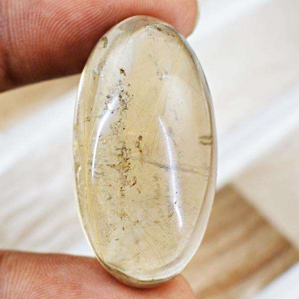 gemsmore:Natural Amazing Oval Shape Smoky Quartz Untreated Loose Gemstone