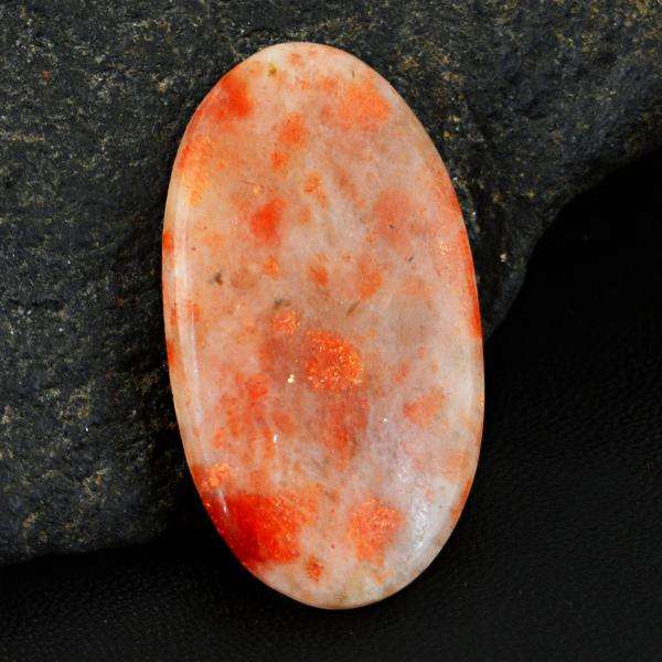 gemsmore:Natural Amazing Oval Shape Sunstone Untreated Loose Gemstone