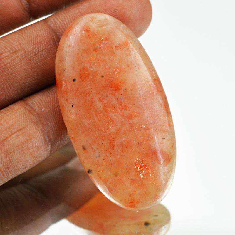 gemsmore:Natural Amazing Oval Shape Sunstone Untreated Loose Gemstone