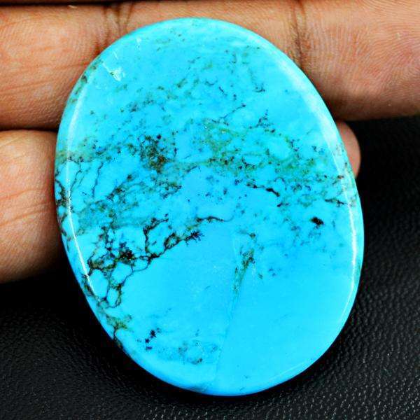 gemsmore:Natural Amazing Oval Shape Turquoise Untreated Loose Gemstone