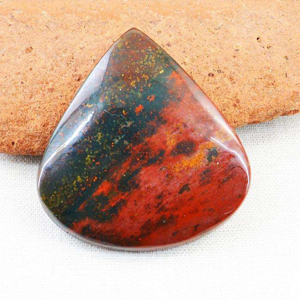 gemsmore:Natural Amazing Pear Shape Bloodstone Untreated Loose Gemstone