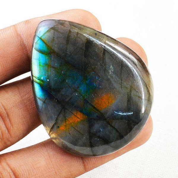 gemsmore:Natural Amazing Pear Shape Blue Flash Labradorite Loose Gemstone