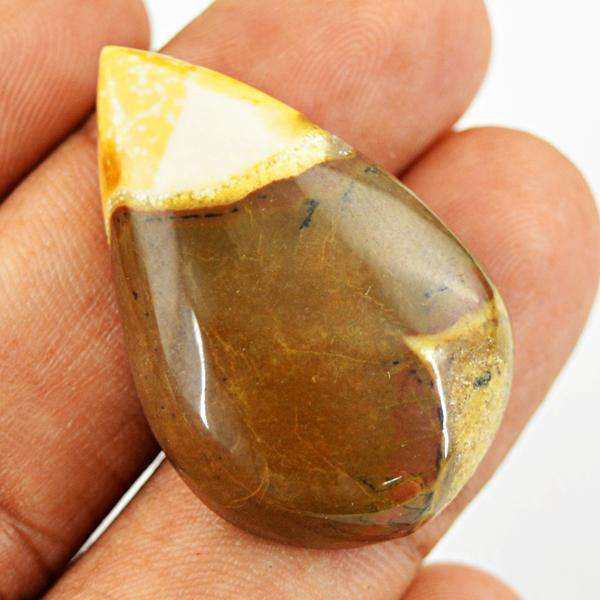 gemsmore:Natural Amazing Pear Shape Dendrite Opal Loose Gemstone