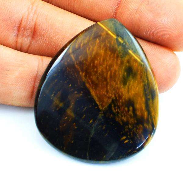 gemsmore:Natural Amazing Pear Shape Iron Tiger Eye Loose Gemstone
